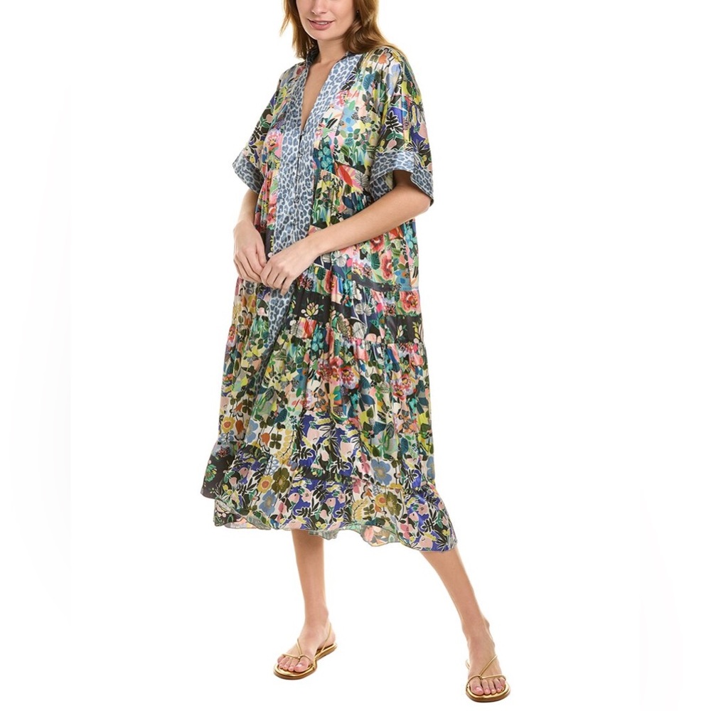 JOHNNY WAS Chelsea Gardens Silk Kimono SOLD OUT size small boho luxury